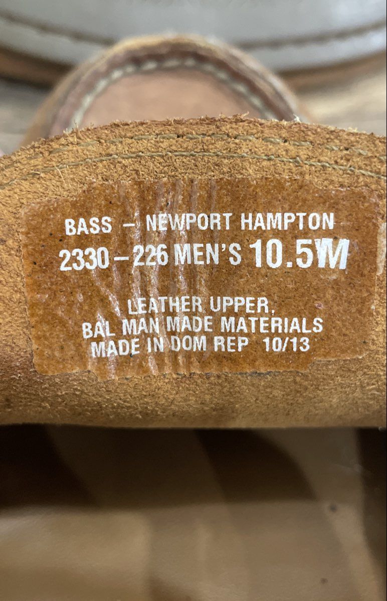G.H. Bass Newport Hampton Brown Leather Boat Shoes Men's Size 10.5W