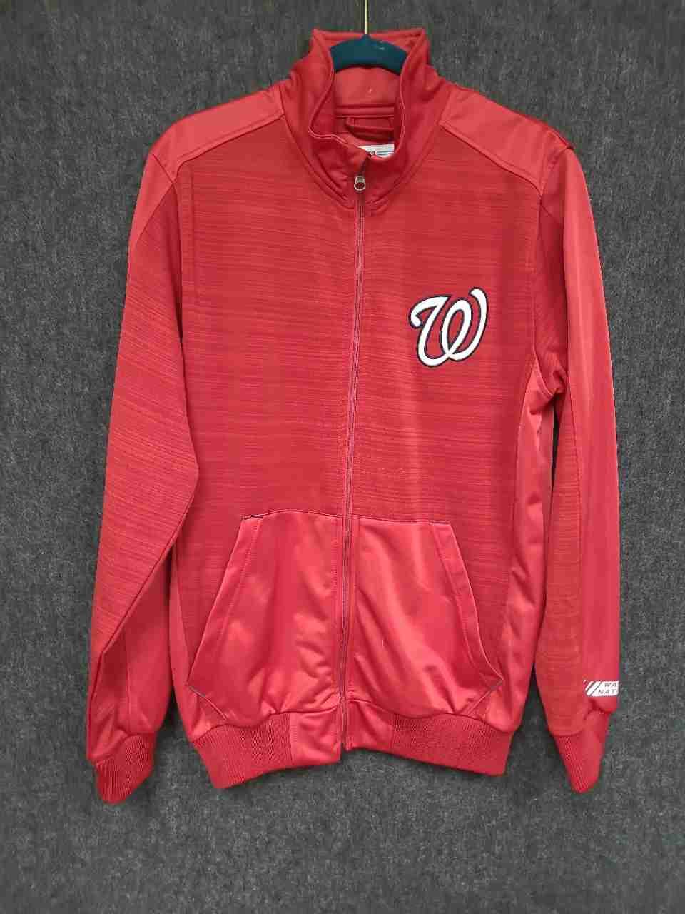 G-III Sports Washington Nationals MLB Textured Full-Zip Track Jacket Sz S