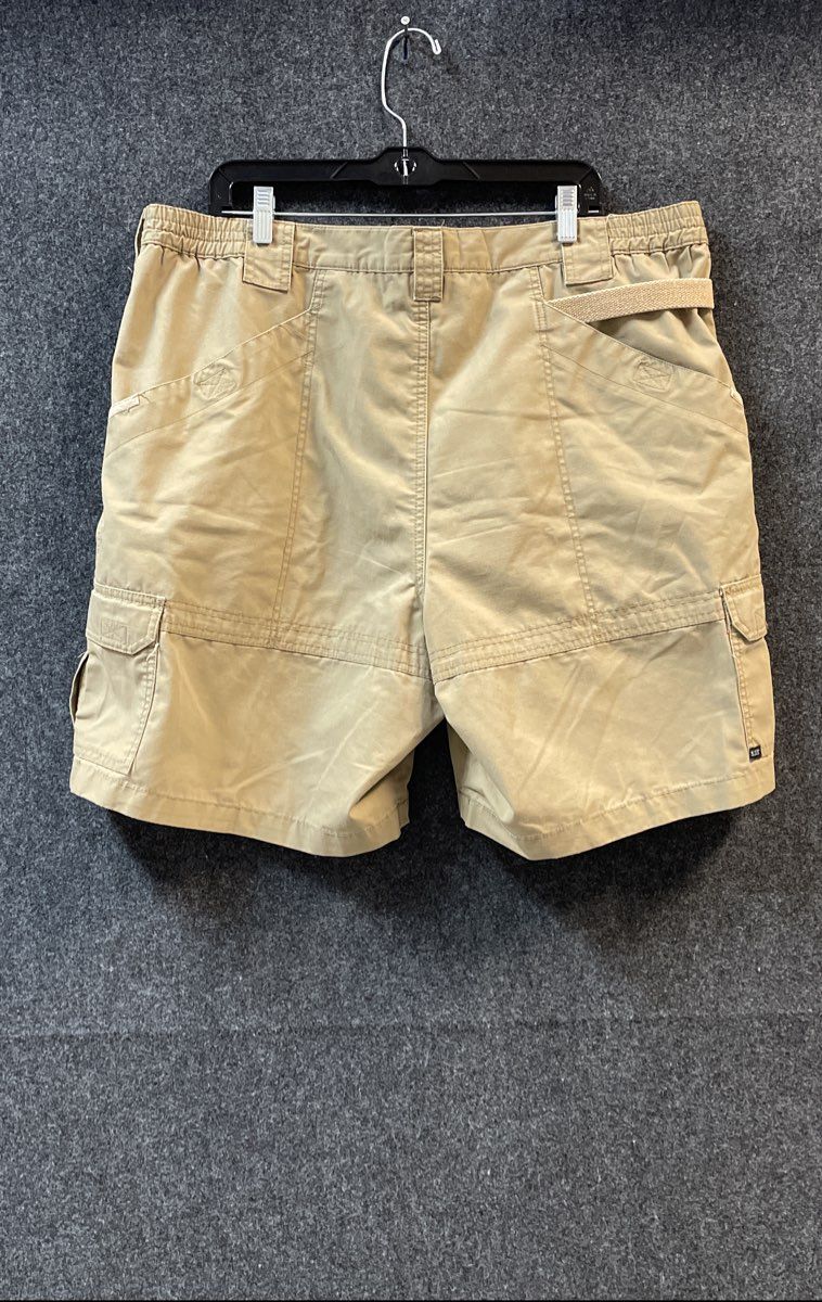 5.11 Tactical Men's Khaki Ripstop Cargo Shorts Style 73287 Utility Strap Sz 42