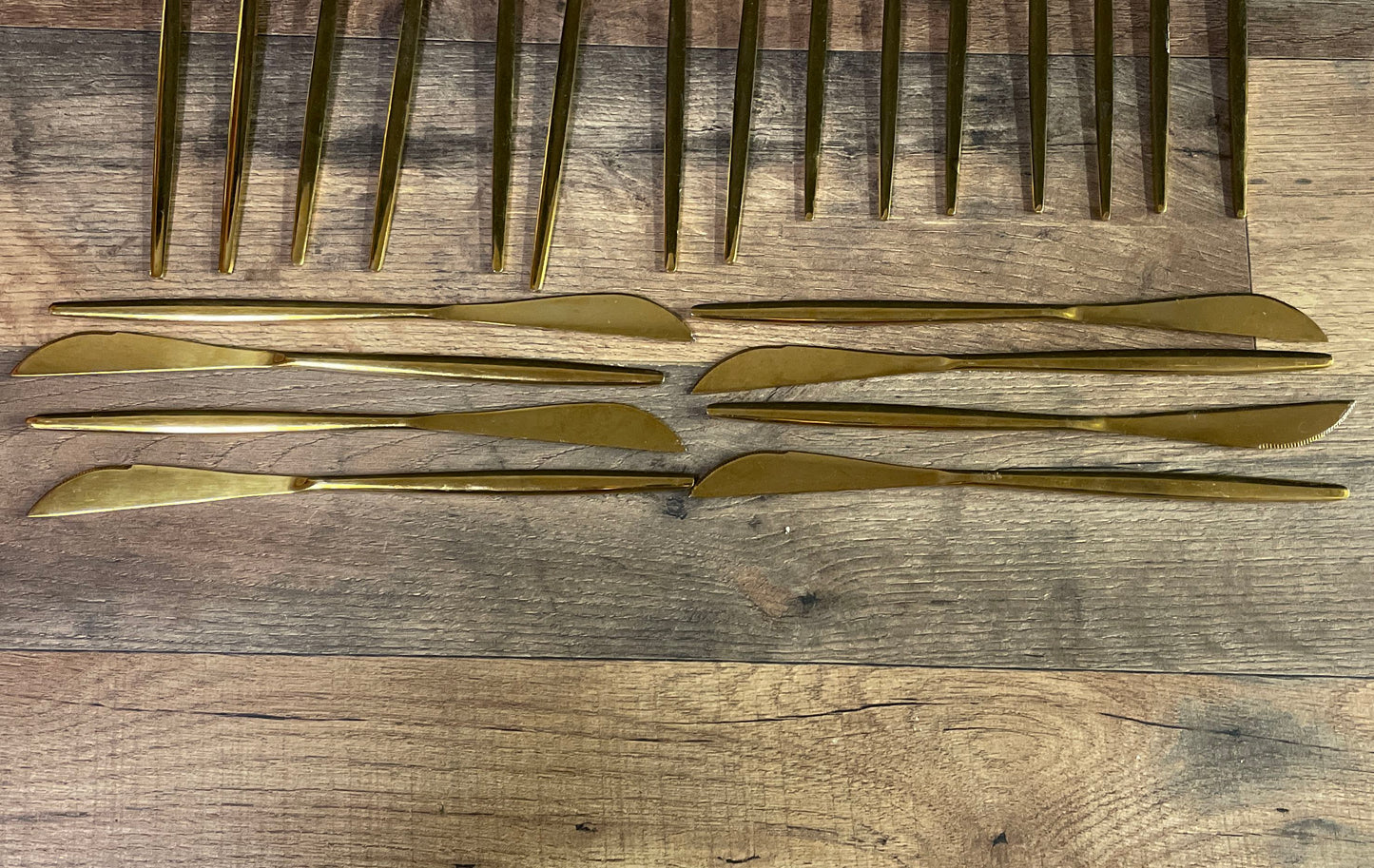 Gold Stainless Steel Cutlery Set 39 Pieces