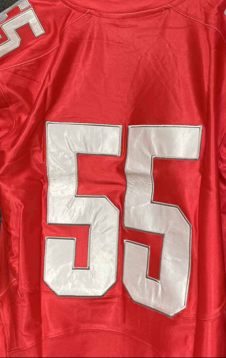 Unbranded Men's Red Rivermen Football #55 Sewn Jersey Size L