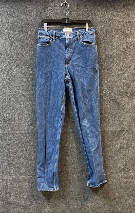 Abercrombie & Fitch Women's The 90s Straight Ultra High Rise Blue Jeans Sz 29