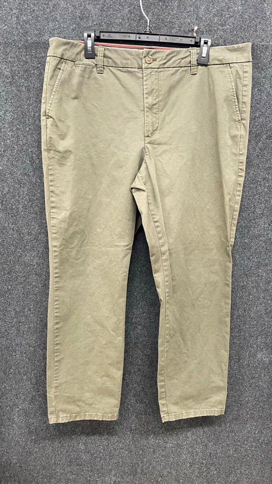 Tommy Hilfiger Women's Olive Green Slimming Pocket Technology Chino Pants Sz 16