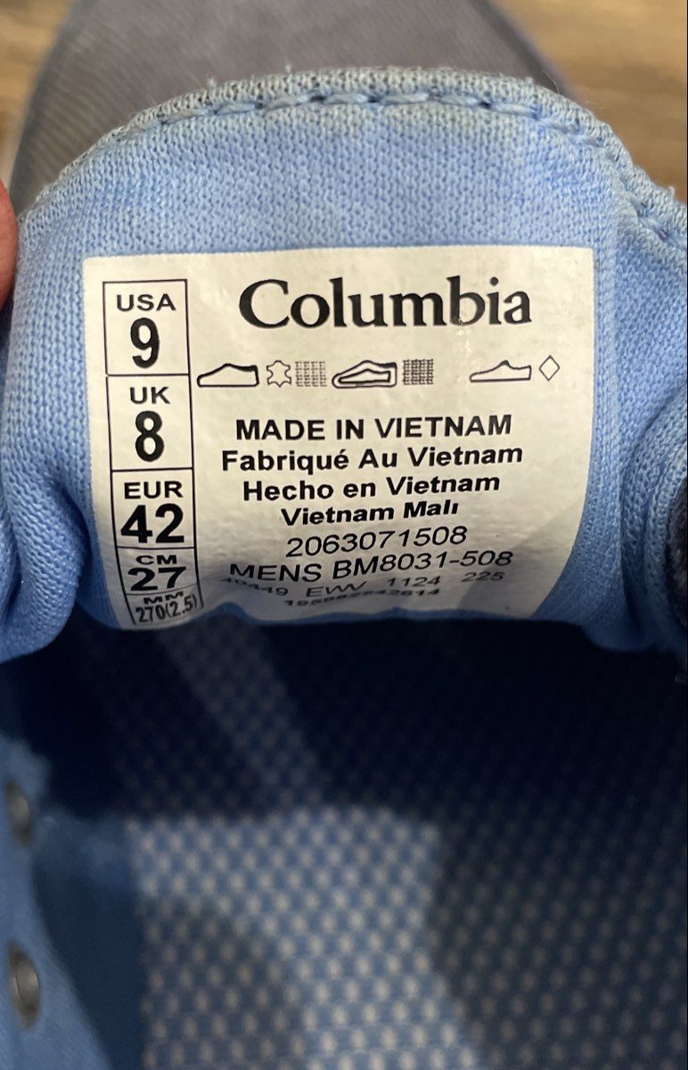 Columbia Bahama Vent PFG Columbia Blue Grey Boat Sneakers Men's Size 9