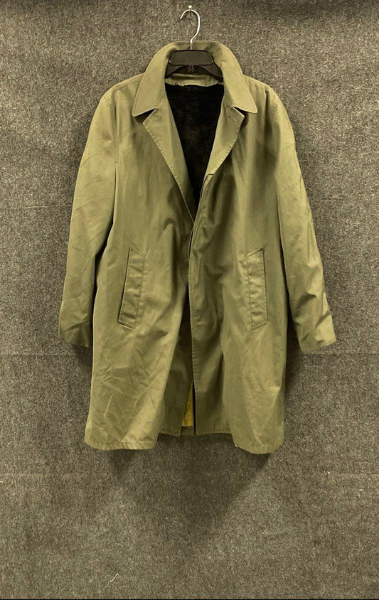 Vintage 70s Barometer Men's Olive Green Koratron Car Coat Pile Liner