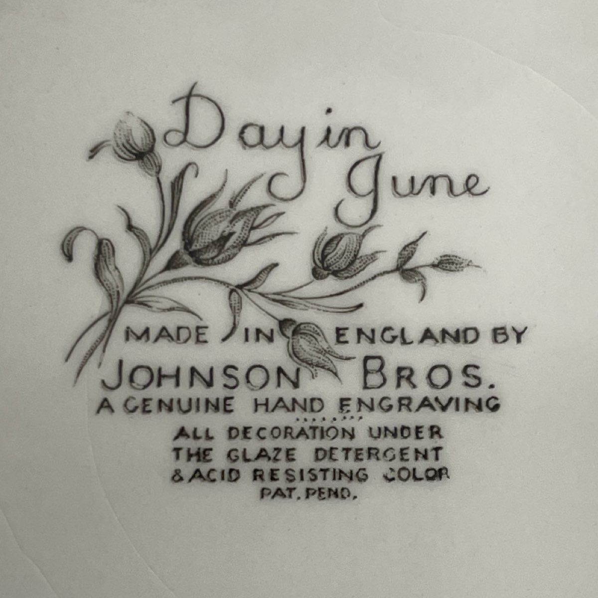 (5) Johnson Brothers "Day in June" Plates