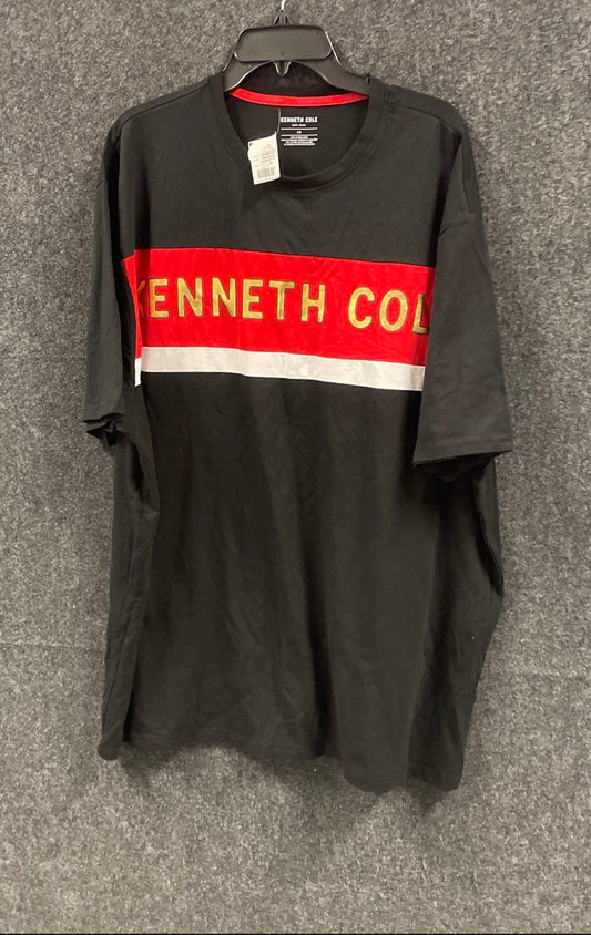 Kenneth Cole Men's T-Shirt Black Red Colorblock Logo NWT Sz 4X