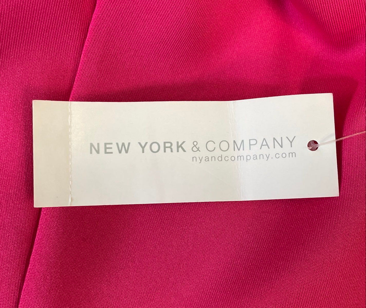 New York & Company Women's Pink Textured Sheath Dress Sleeveless Sz XL NWT