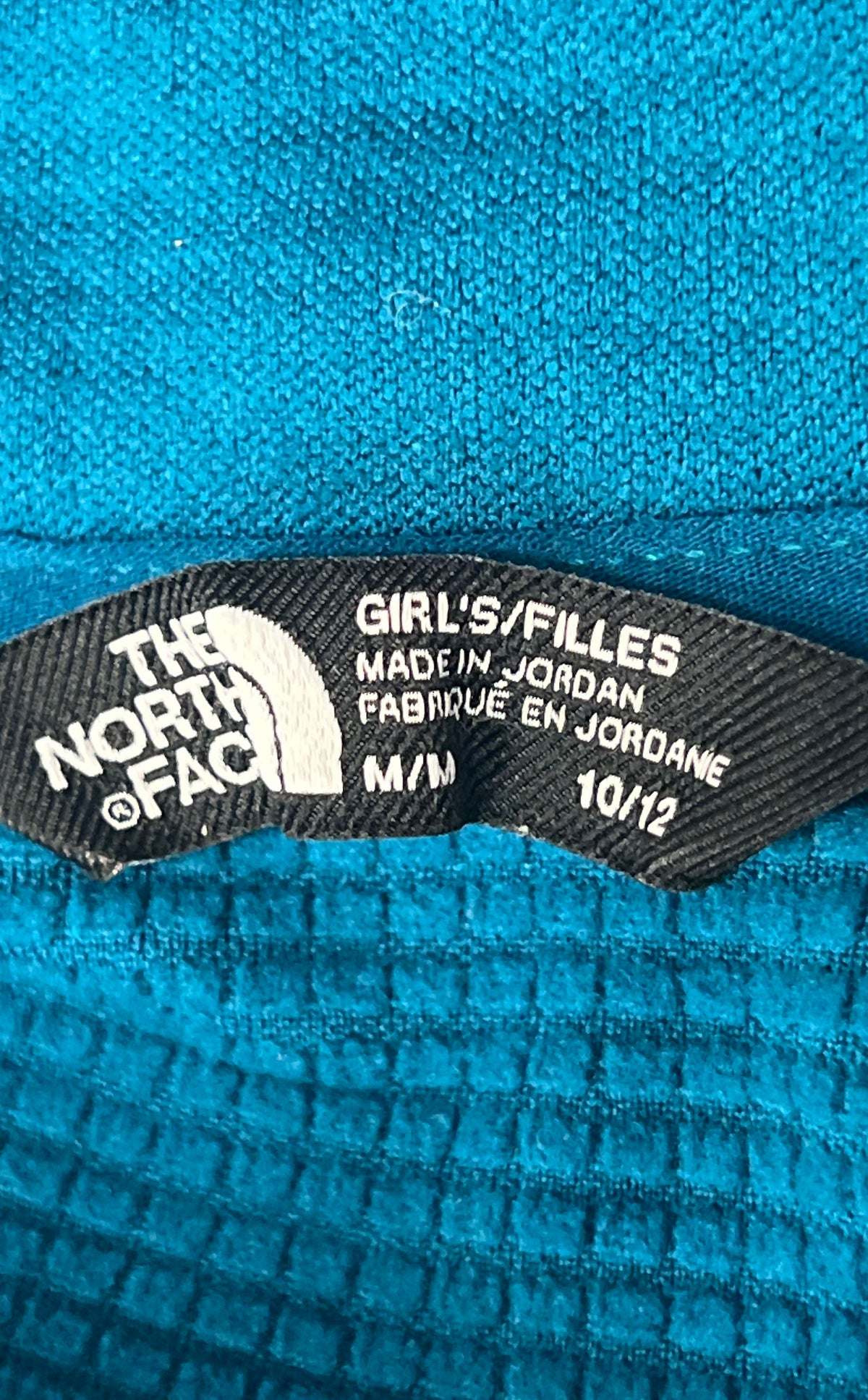 The North Face Girls Teal Blue FlashDry 1/4 Zip Pullover Long Sleeve M 10/12