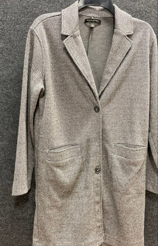 Banana Republic Women's Gray Micro Pattern Knit Blazer Coatigan Jacket Sz XS
