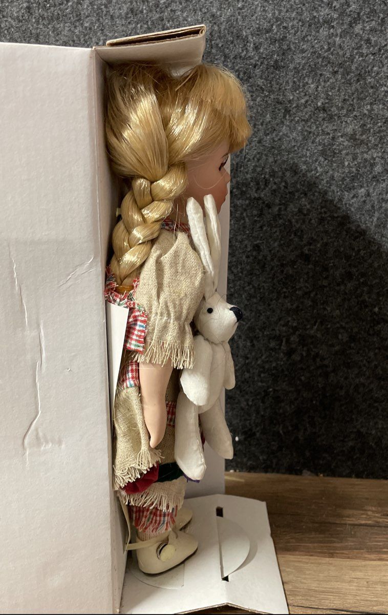 Vintage Hollylane Limited Edition Porcelain Girl Doll Blonde Hair Blue Eyes 10"