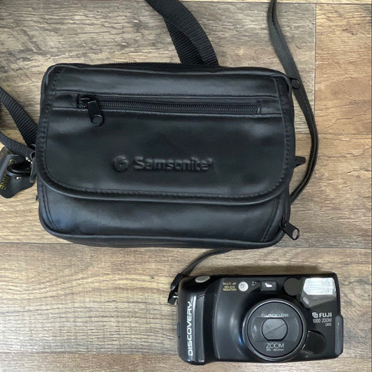 Vintage 90s Fuji Discovery 1000 Zoom Date 35mm Film Camera Point & Shoot