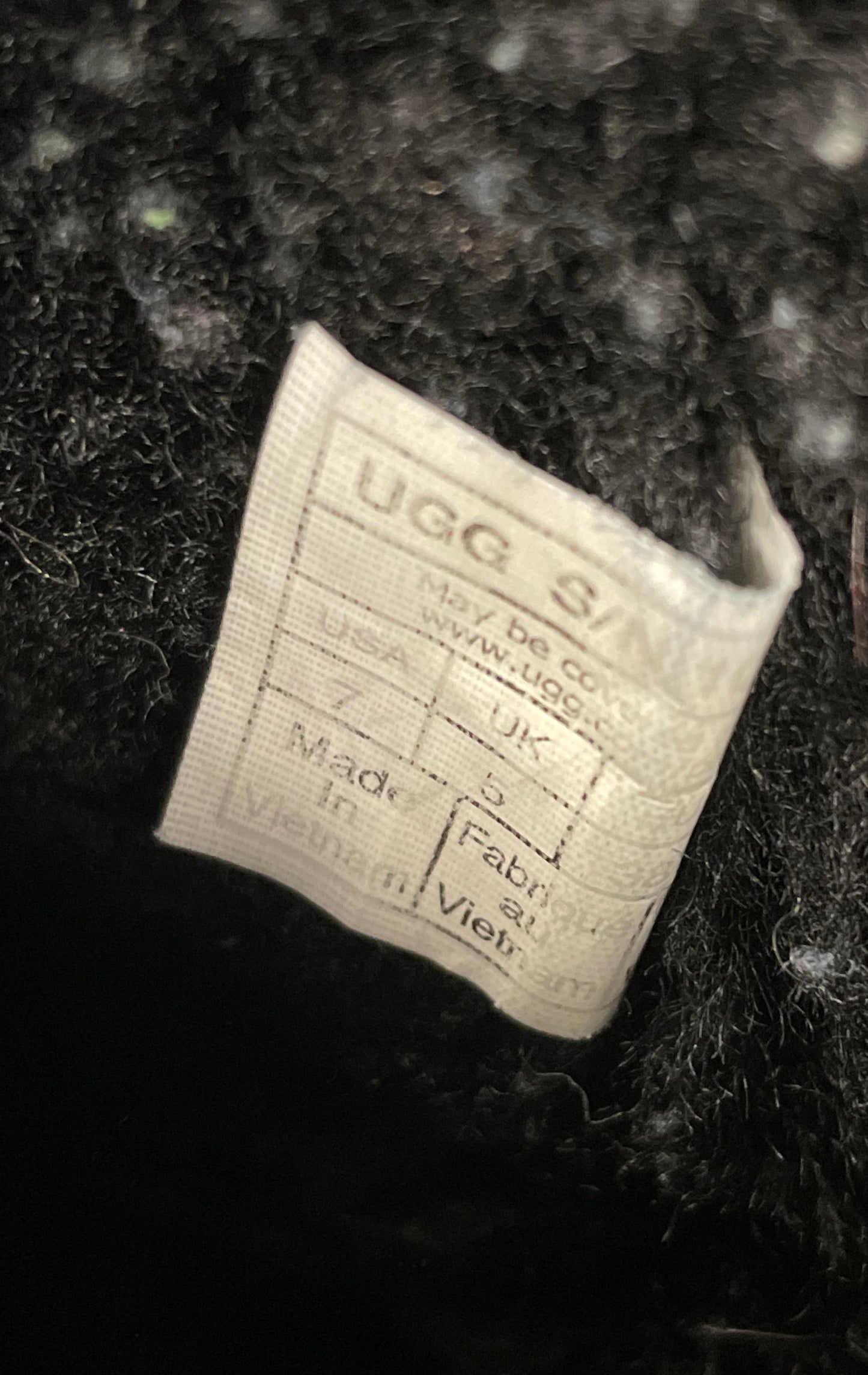 UGG Mini Bailey Bow II Black Suede Shearling Boots Women's Size 7