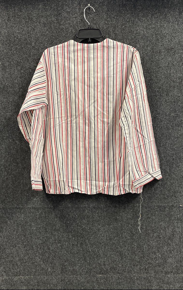 Vintage 70s Royal Oak Men's Striped Cotton Pullover Pajama Top Sz 18