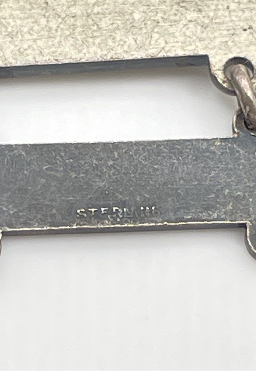 Vintage 925 Sterling Silver US Army Marksman Qualification Badge 13.7g *Damaged*