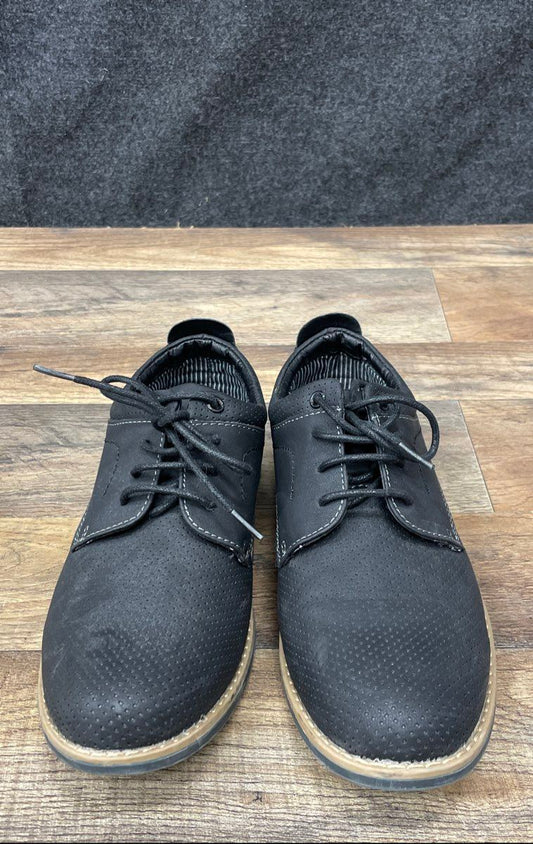 Ashford Hayes Barkley Black Perforated Casual Derby Shoes Men's Size 6 M