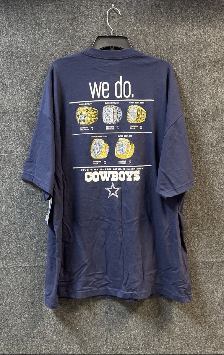 Dallas Cowboys Men's Navy Got Five? Super Bowl Rings T-Shirt Sz 2XL NWT
