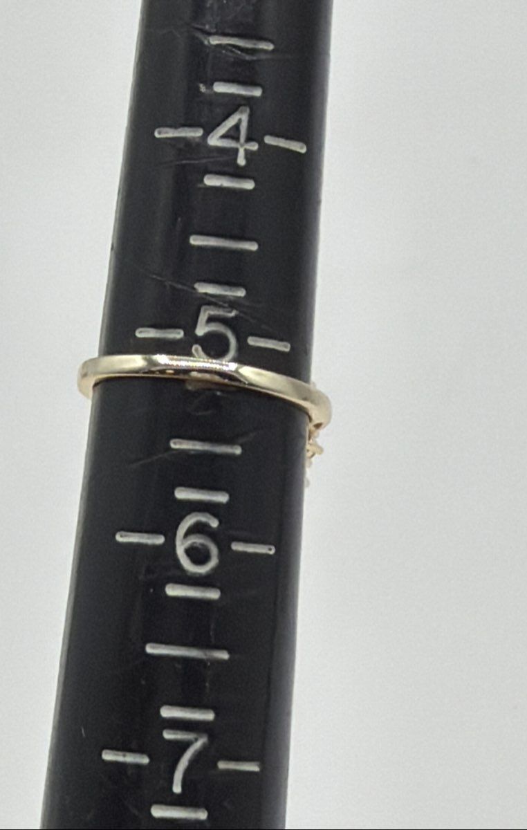Gold Plated 925 Sterling Silver Yellow Sapphire W/ CZ Halo Ring 2.8g