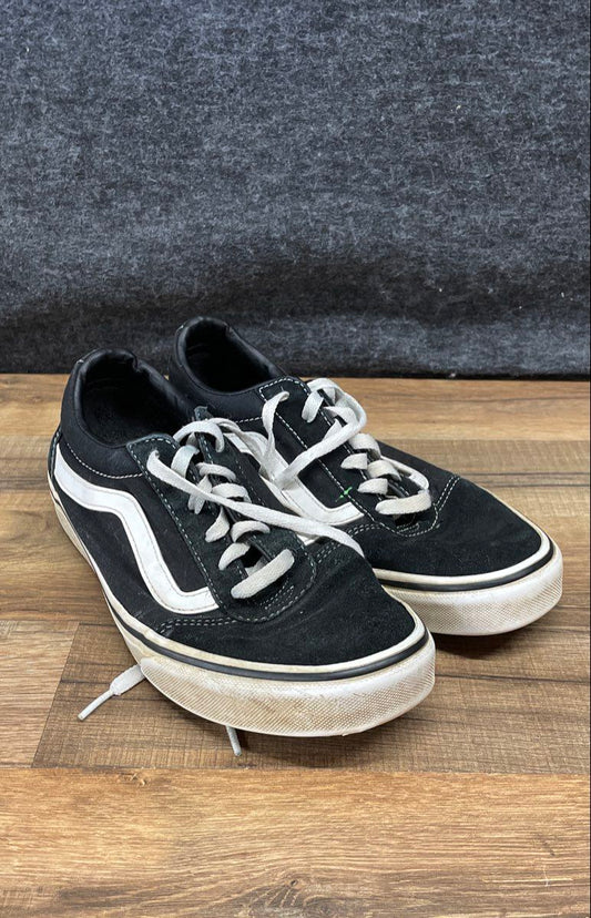 Vans Old Skool Black White Canvas Low Top Skate Sneakers Women's Size 9.5