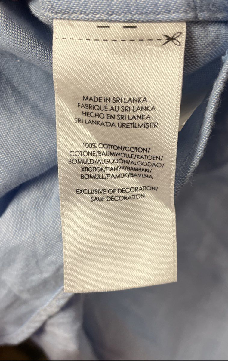 Ralph Lauren Men's Light Blue Slim Fit Chambray Oxford Short Sleeve Shirt XL
