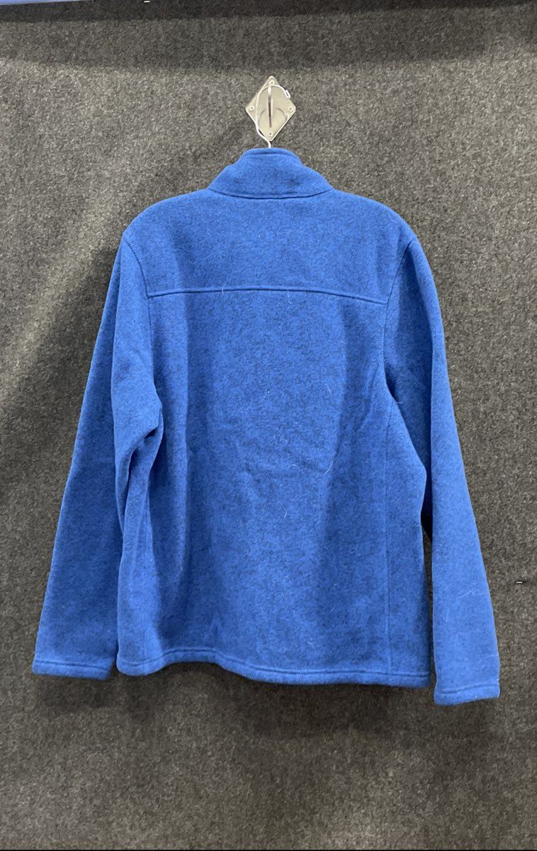 The North Face Men's Blue Gordon Lyons Heathered Quarter Zip Fleece Jacket Sz L