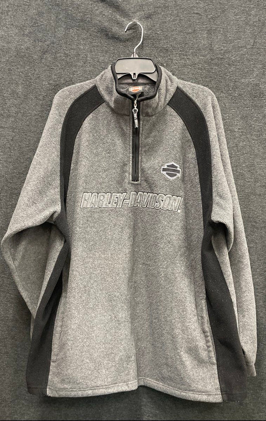 Vintage 2005 Harley-Davidson Danbury CT Quarter Zip Fleece Pullover Sz L/XL