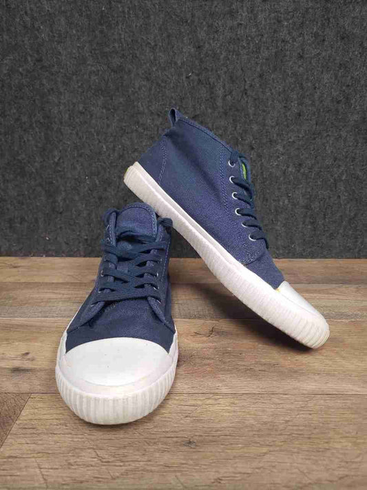 Original Penguin Sneakerish Navy Blue Canvas Mid Top Sneakers Size 8.5