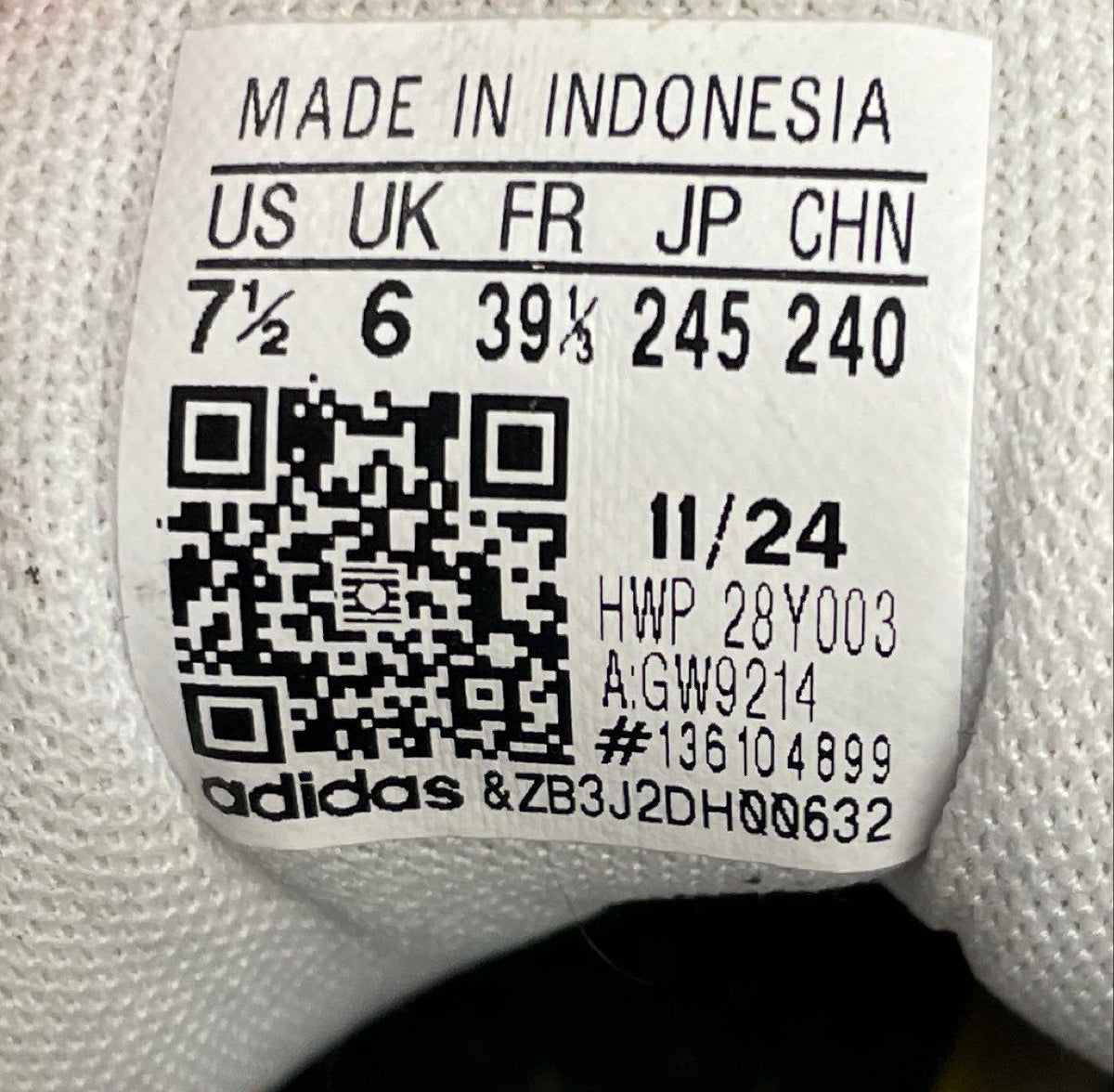 Adidas Grand Court Base 2.0 White Black Women's Sneakers Size 7.5