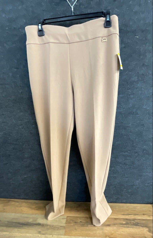 Anne Klein Women's High Rise Slim Ankle Pants Light Coffee Tan Sz M NWT