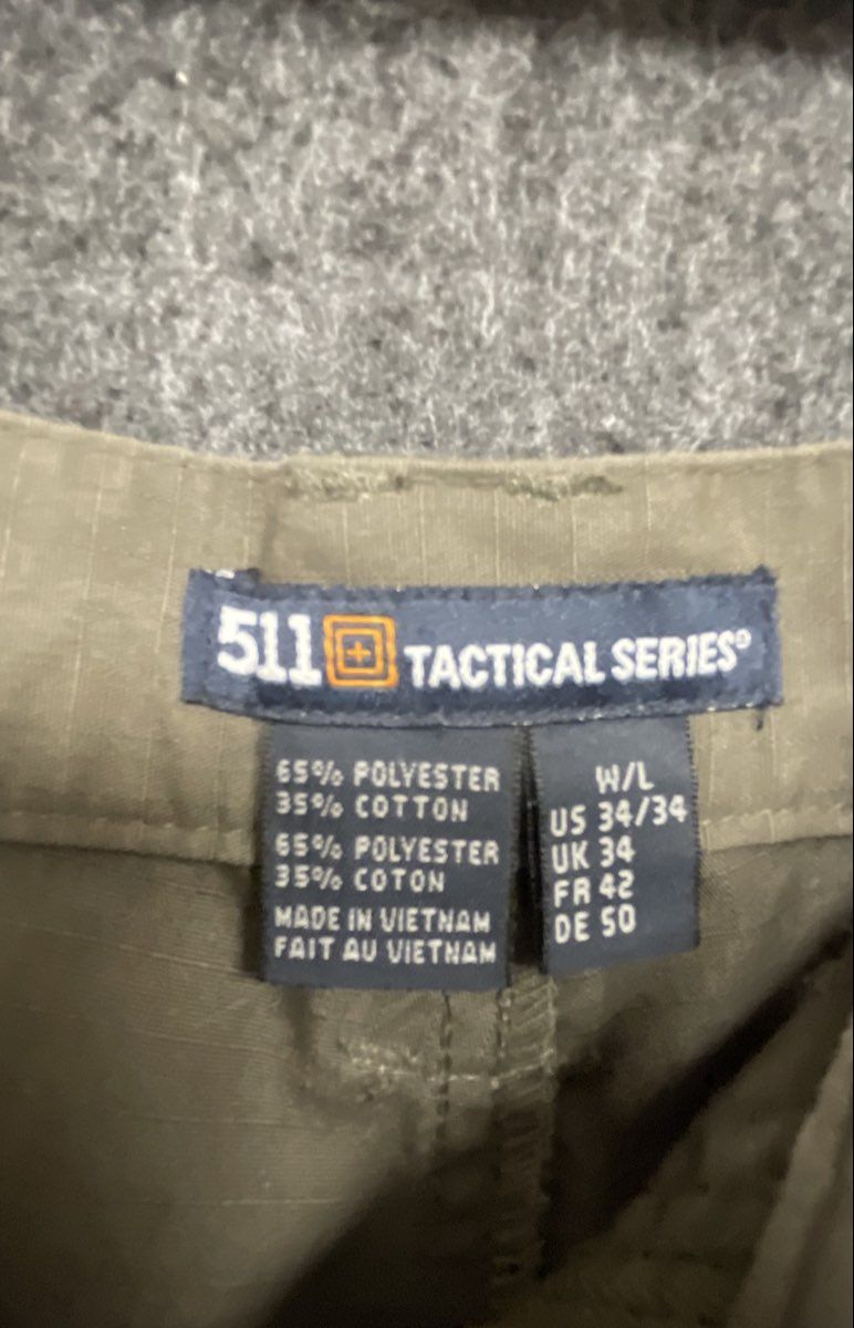 5.11 Tactical Men's OD Green Taclite Pro Ripstop Cargo Work Pants Sz 34x34