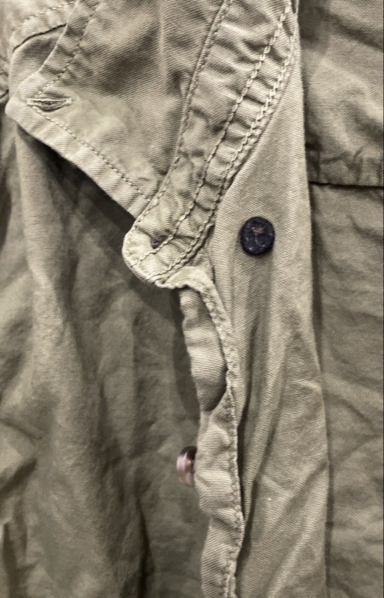 Arizona Jean Co Men's Olive Green Cotton Utility Button Down Shirt Jacket Sz XL