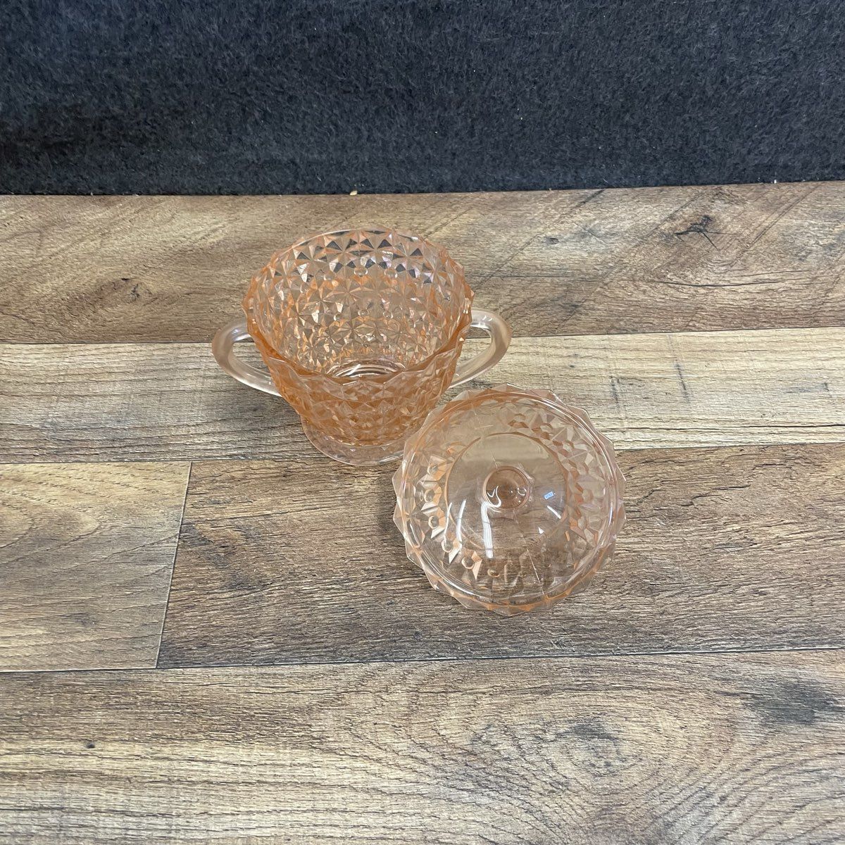 Jeannette Glass Sugar Bowl Pink Depression Glass