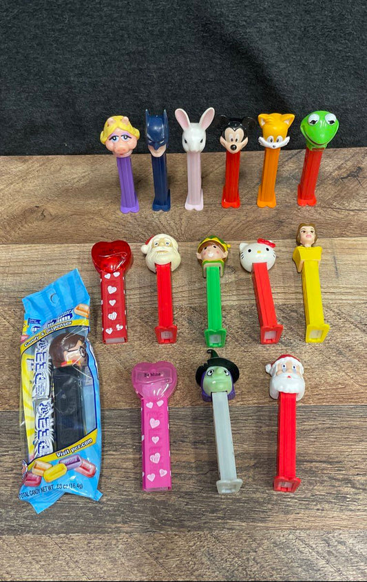 Pez Dispenser 15pc Lot Harry Potter Sealed Batman Disney Hello Kitty Holiday