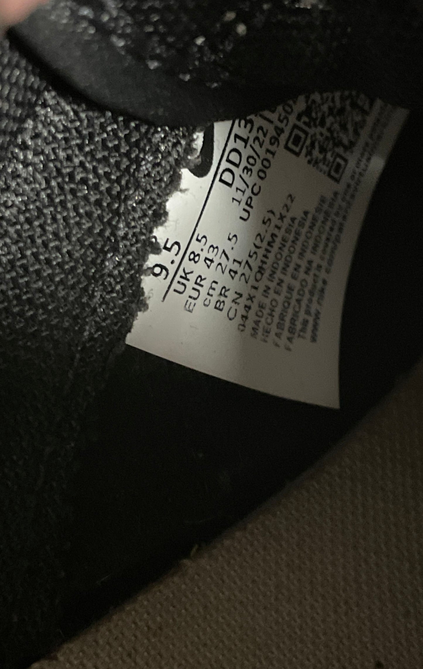 Nike Dunk Low Panda Black White Sneakers DD1391-100 Men's Size 9.5