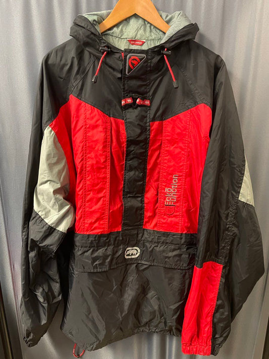 Vintage Y2K Ecko Function Men's Windbreaker Jacket Red Black Colorblock Sz XXL