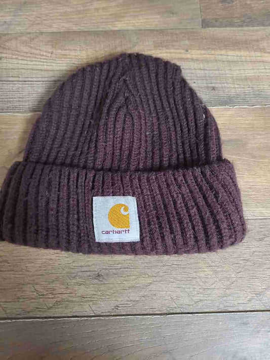 Carhartt Acrylic Rib-Knit Cuffed Beanie Watch Hat Dark Brown 100112 Sz OSFA