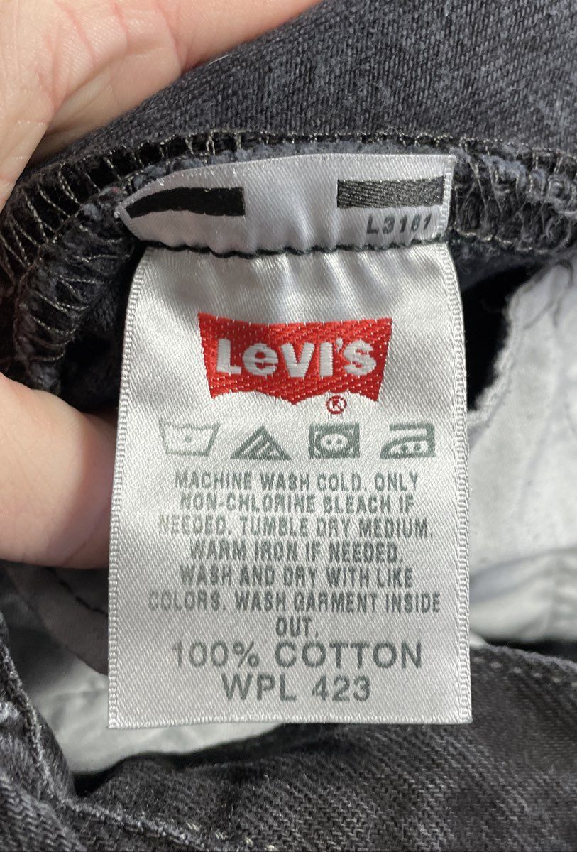 Levi's Men's 501 Original Straight Leg Button Fly Faded Black Jeans Sz 34x34