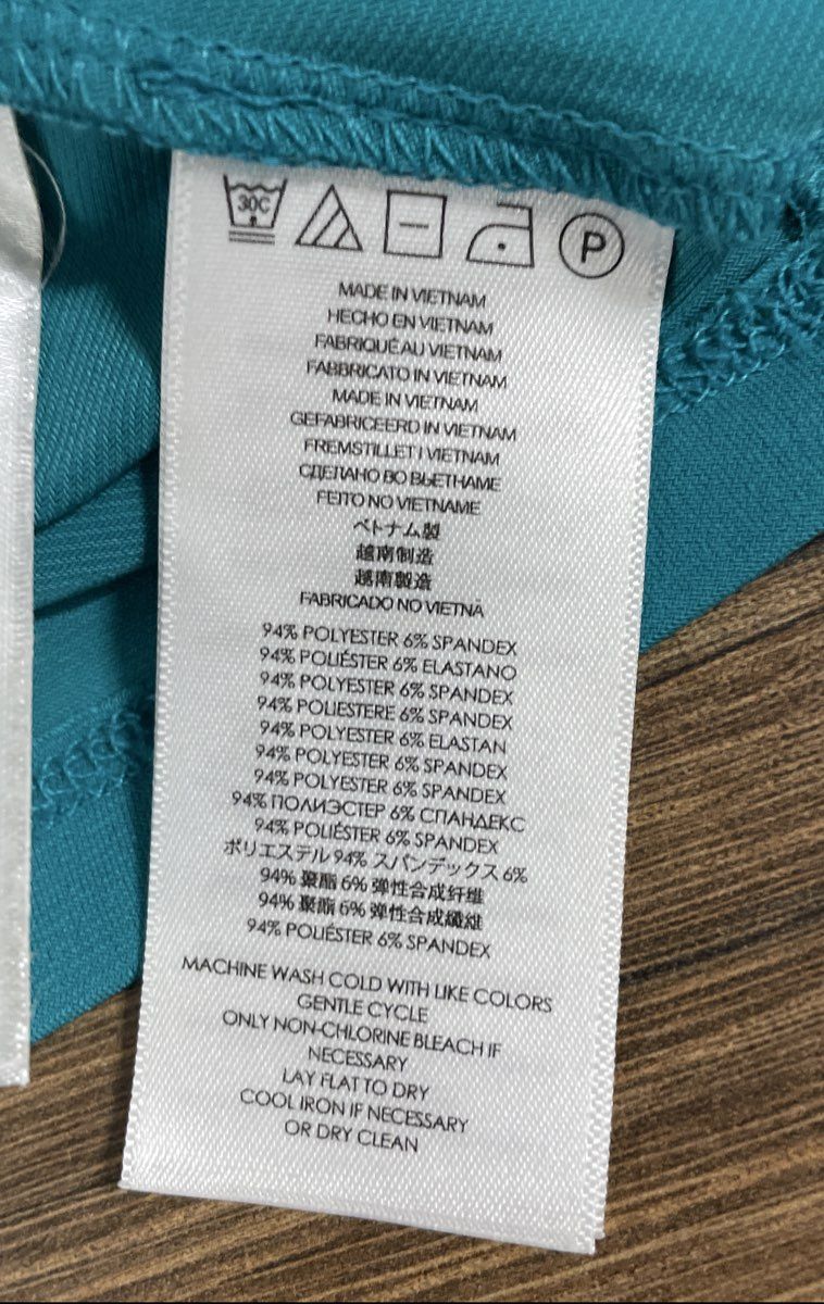 Michael Kors Women's Turquoise Gold Chain Halter Neck Twisted Waist Blouse Sz XS