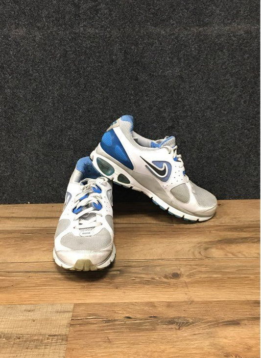 Nike Air Max Moto 8 White Blue Grey Running Shoes Women's Size 7.5