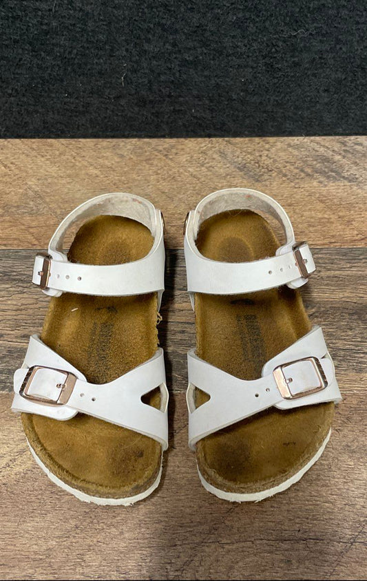 Birkenstock Rio White Birko-Flor Kids Backstrap Sandals Size EU 25 US 8.5