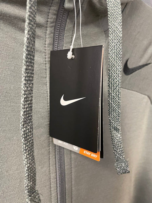 Nike Men's Grey Dri-Fit Full Zip Training Hoodie Sweatshirt NWT Sz M