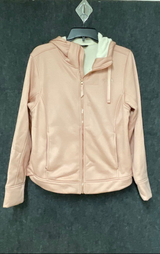 The North Face Women's Blush Pink Full Zip Fleece Lined Hoodie Jacket Sz L