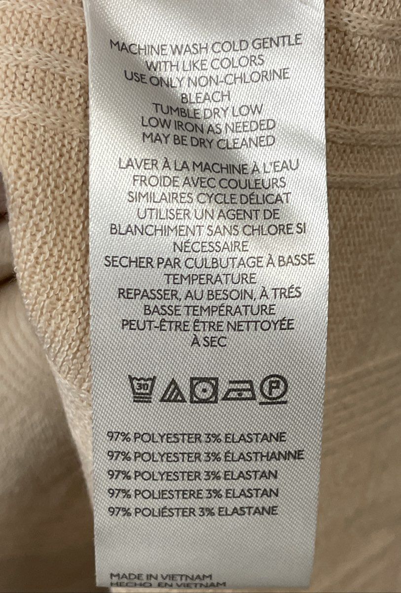 Pilcro Women's Cream Ribbed Knit Snap Front Button Up Sweater Top Sz XS