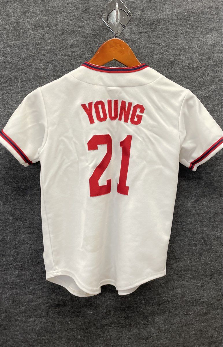 Majestic Men's Washington Nationals Dmitri Young 21 Baseball Jersey White Sz S