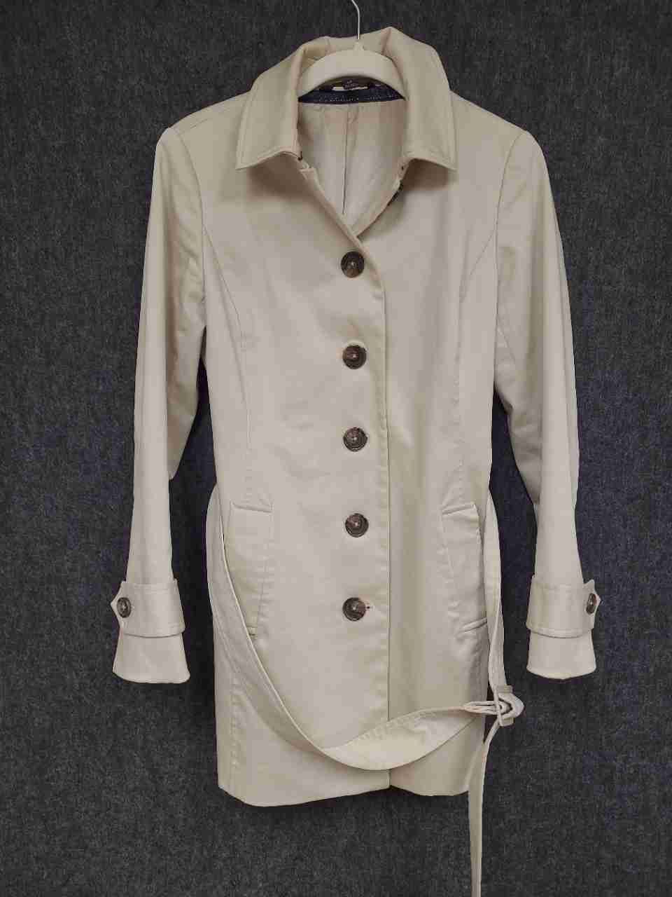 Brooks Brothers 346 Women's Beige Belted Cotton Blend Trench Coat Petite Sz 6P