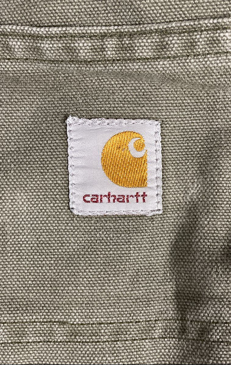 Carhartt Men's Olive Green Canvas Carpenter Pants Hammer Loop Sz M