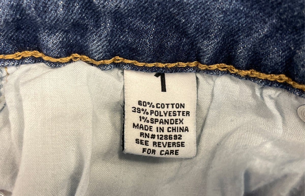 Madden NYC Women's Blue Patchwork Raw Edge Flared Jeans Sz 1