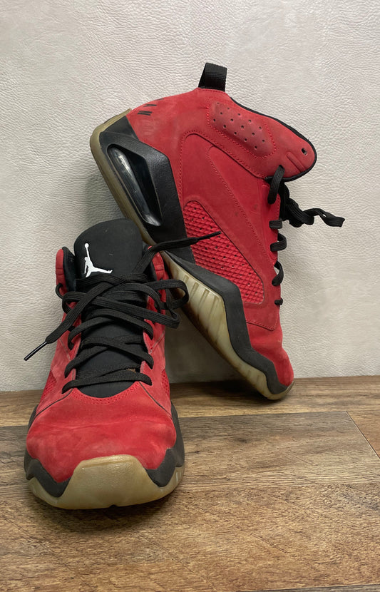 Nike Jordan True Flight Gym Red Black High Top Basketball Shoes Size 8.5