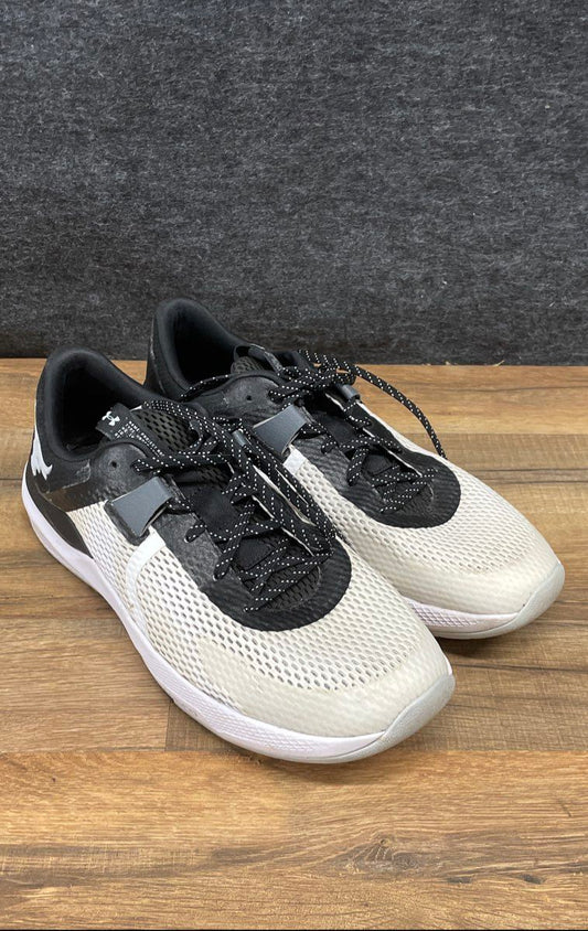 Under Armour Project Rock BSR 2 White Black Training Sneakers Men's Size 13