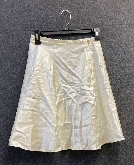 Melissa Lawrence Women's Skirts Lot 2 Black Cream Vintage 90s Satin A-Line Sz 6